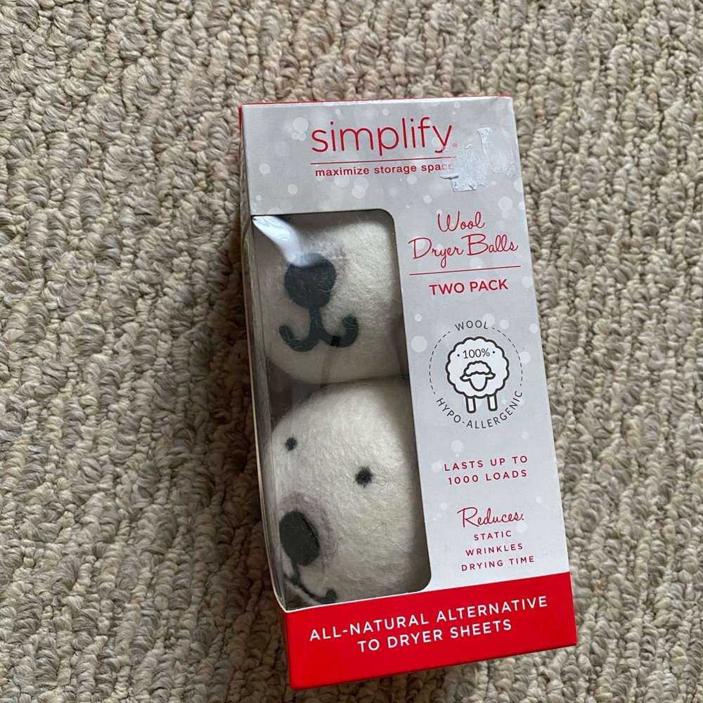 Simplify Wool Dryer Balls polar bear for laundry 🐻‍❄️ brand new !